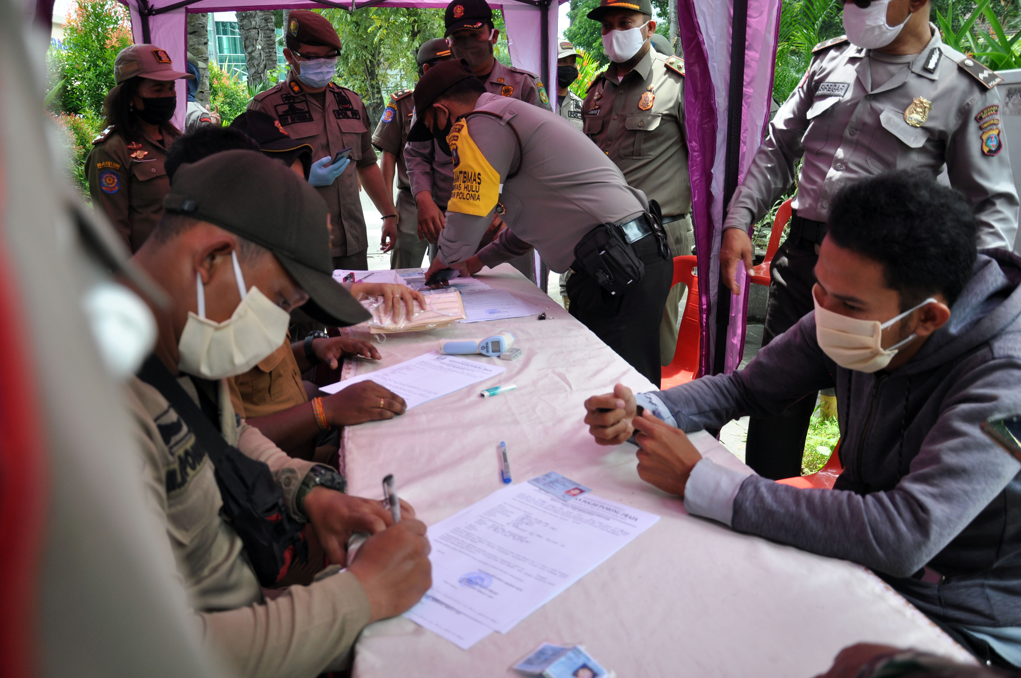 Razia Pengendara Tidak Gunakan Masker