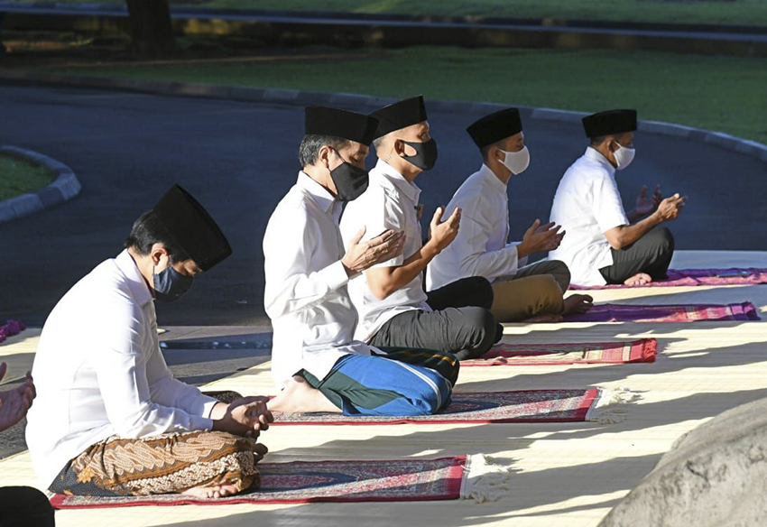 Presiden Shalat Ied di Istana Bogor