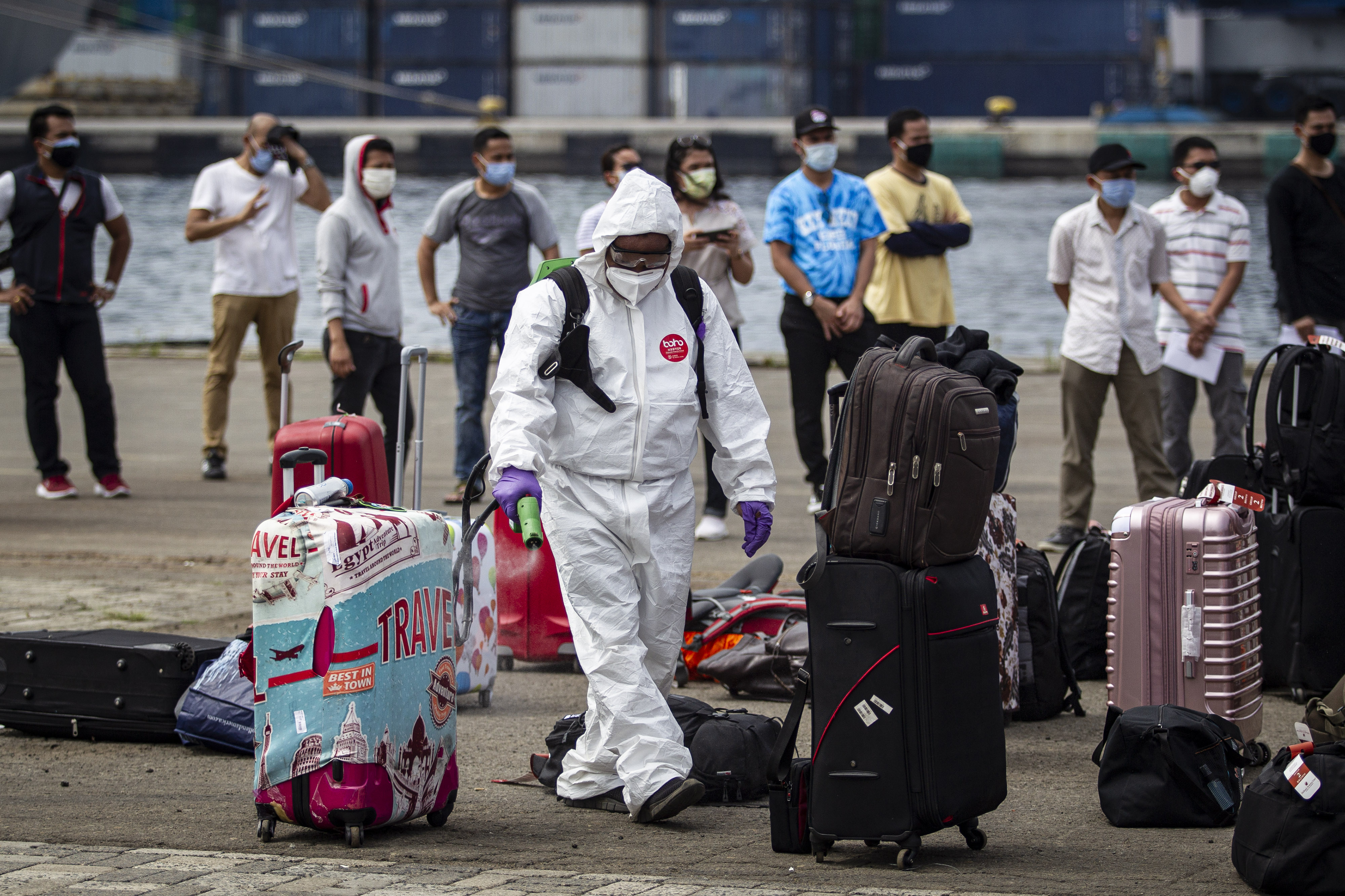Kedatangan 818 WNI ABK Kapal Pesiar di Tanjung Priok