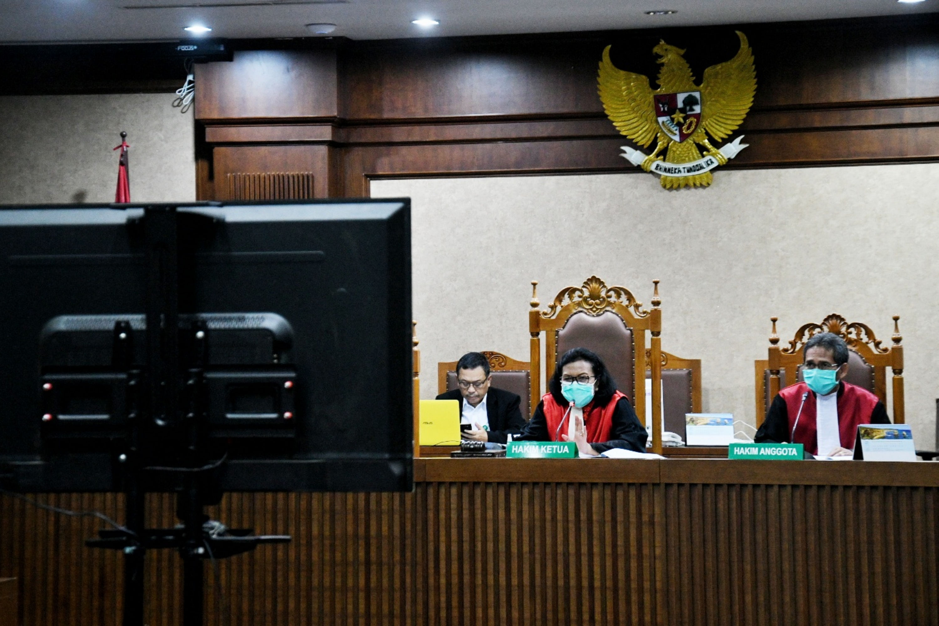 Sidang Virtual Pemeriksaan Saksi Terdakwa Imam Nahrawi