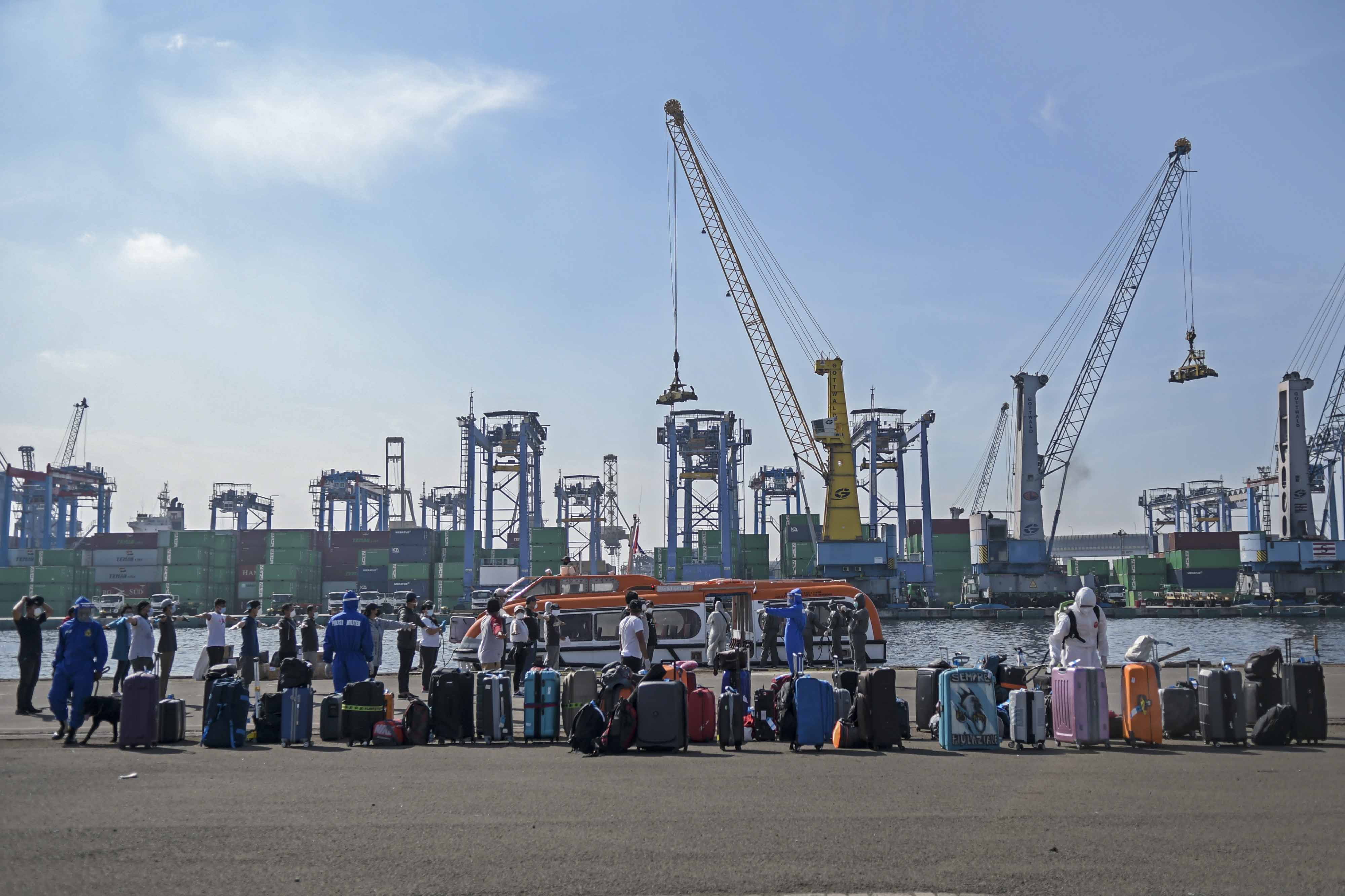 Kedatangan 679 WNI ABK Kapal Pesiar