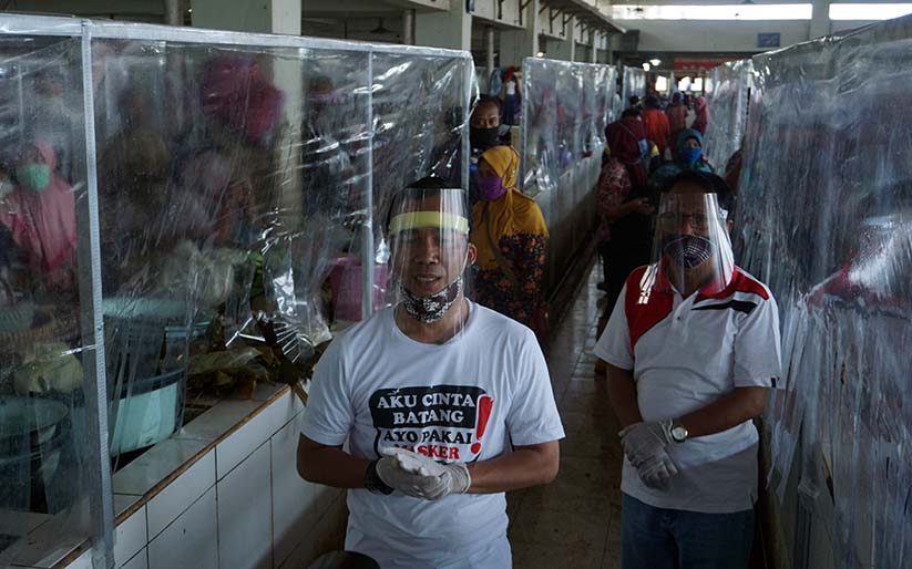 Uji Coba Kenormalan Baru Pasar Tradisional