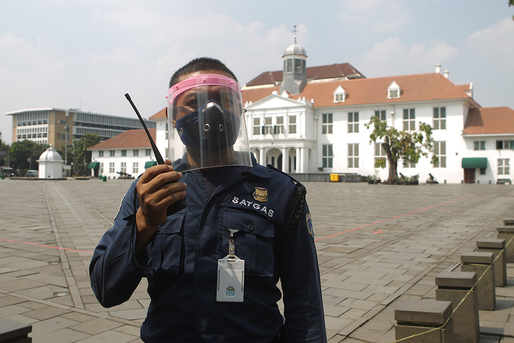 Persiapan Pembukaan Taman Fatahilah Kota Tua