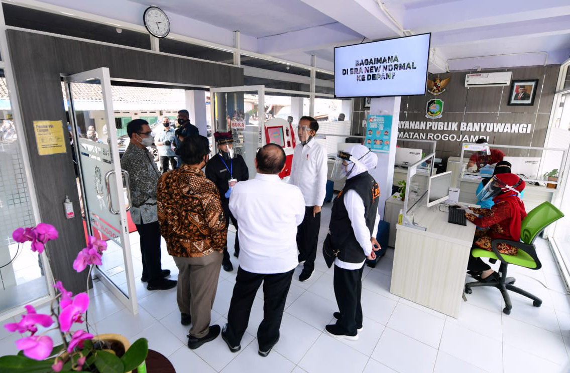 Presiden Jokowi Mengunjungi Pasar pelayanan Publik di Banyuwangi