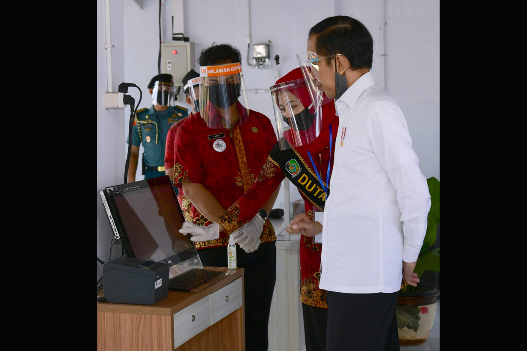 Presiden Jokowi Mengunjungi Pasar pelayanan Publik di Banyuwangi