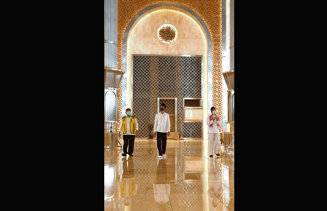 Presiden Jokowi Tinjau Renovasi Masjid Istiqlal