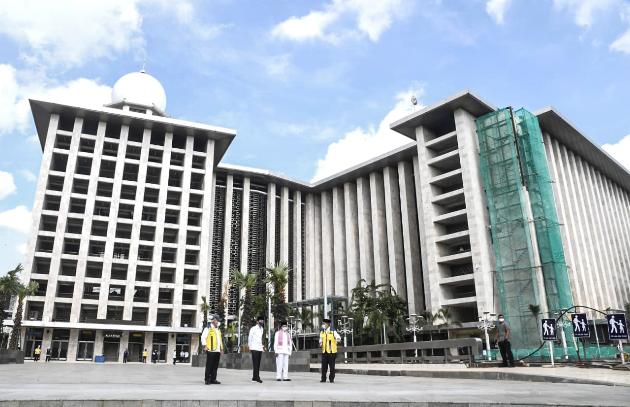 Presiden Jokowi Tinjau Renovasi Masjid Istiqlal