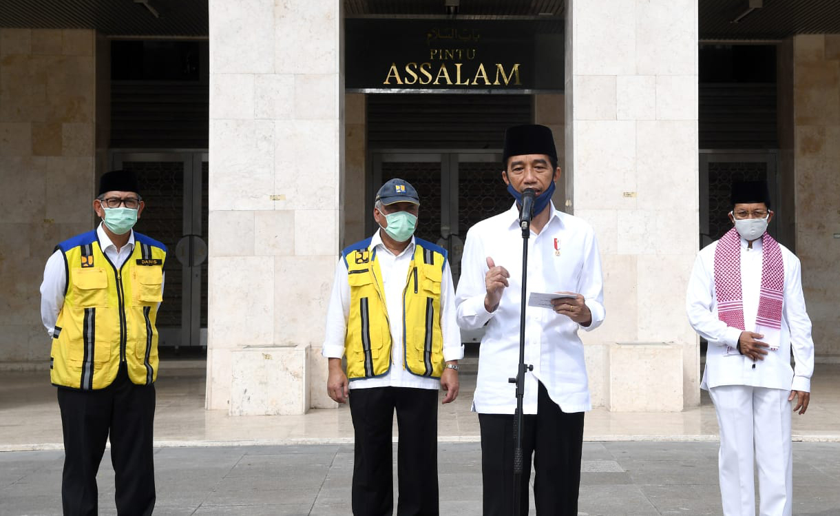 Presiden Jokowi Tinjau Renovasi Masjid Istiqlal
