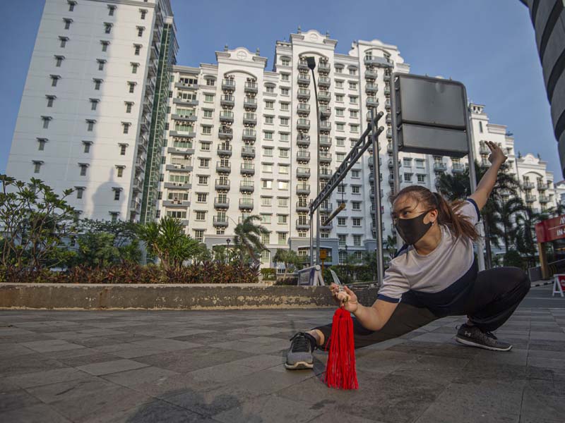 Latihan Atlet Wushu Saat Pandemi Covid-19