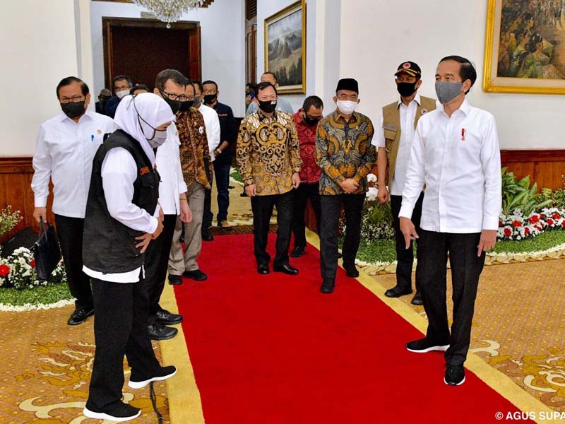 Arahan Presiden Joko Widodo di Kantor Gubernur Jawa Timur