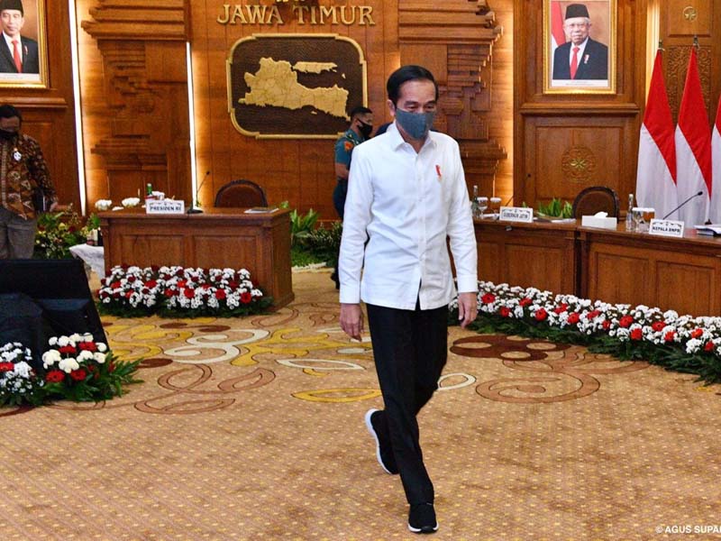 Arahan Presiden Joko Widodo di Kantor Gubernur Jawa Timur