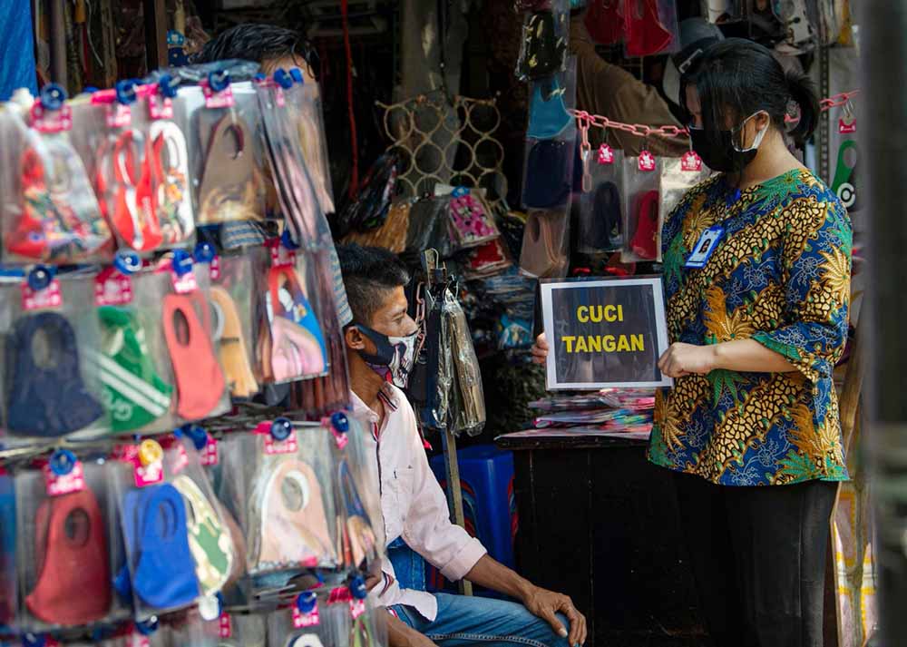 Kampanye Protap Kesehatan di Pasar