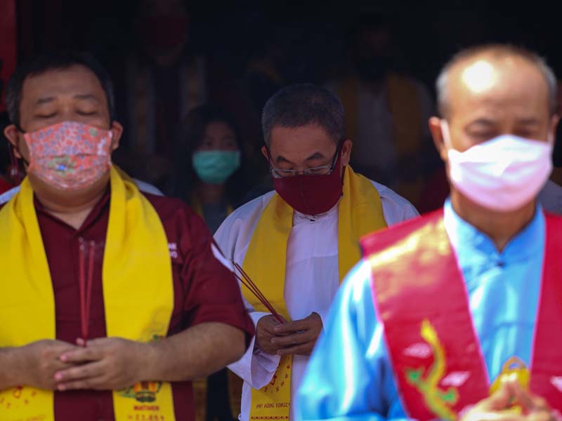 Perayaan Peh Cun di Khongcu Bio Litang, Kota Tangerang, Banten