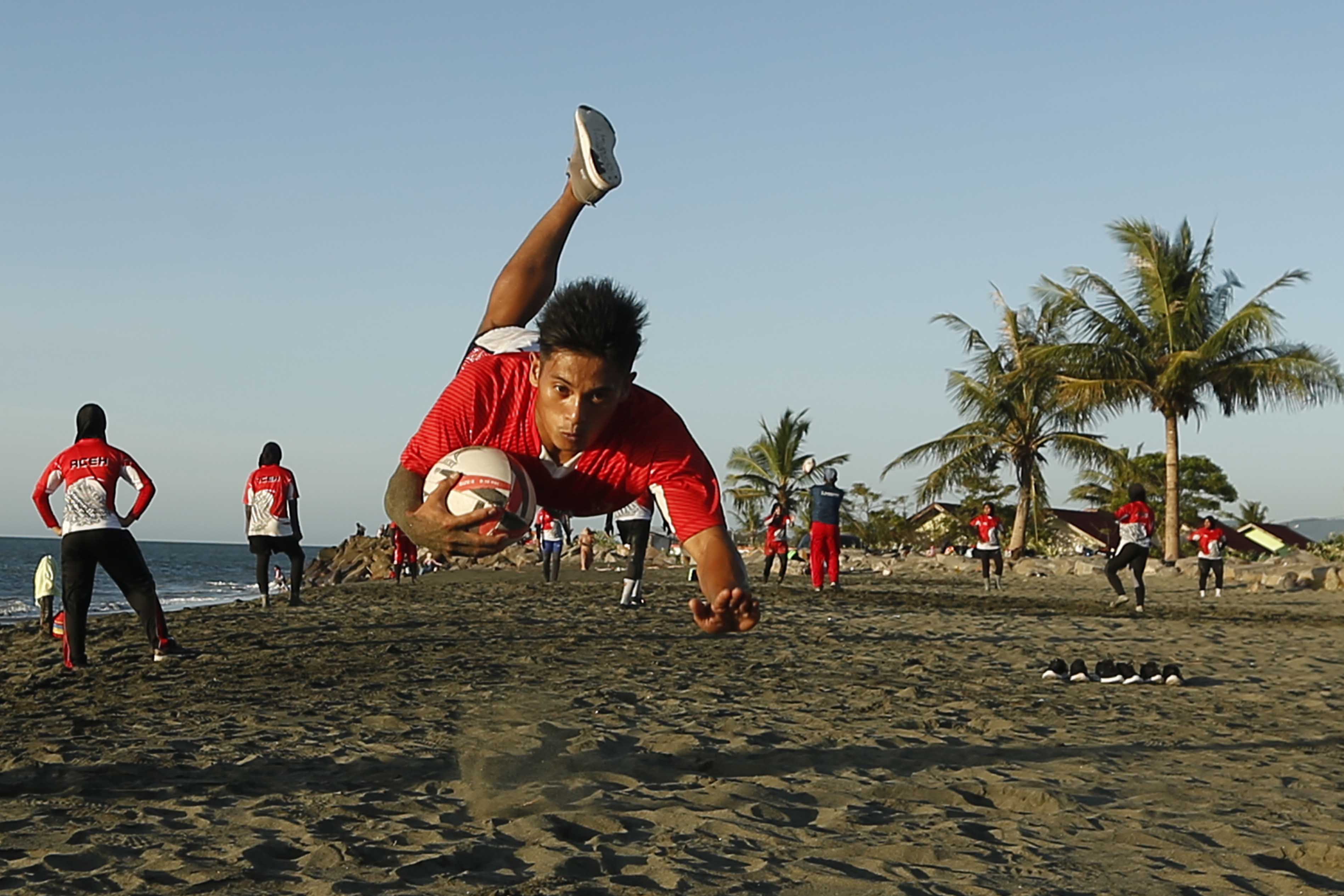Latihan Atlet Nasional Cabor Rugby di Aceh