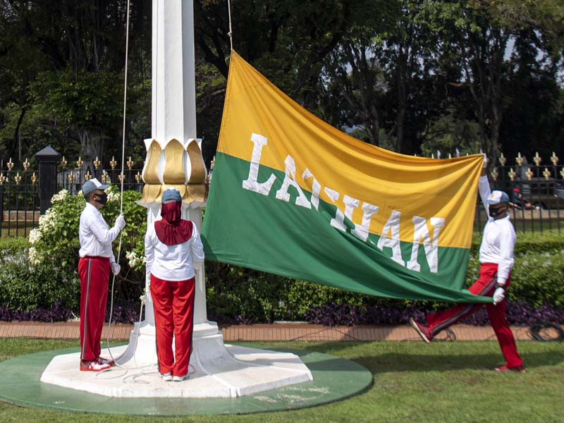 Simulasi Pengibaran Bendara HUT ke-37 RI