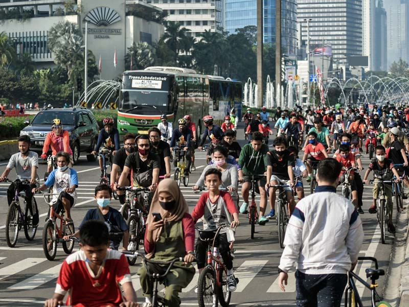 Tetap Berolahraga di Kawasan Bunderan Hotel Indonesia
