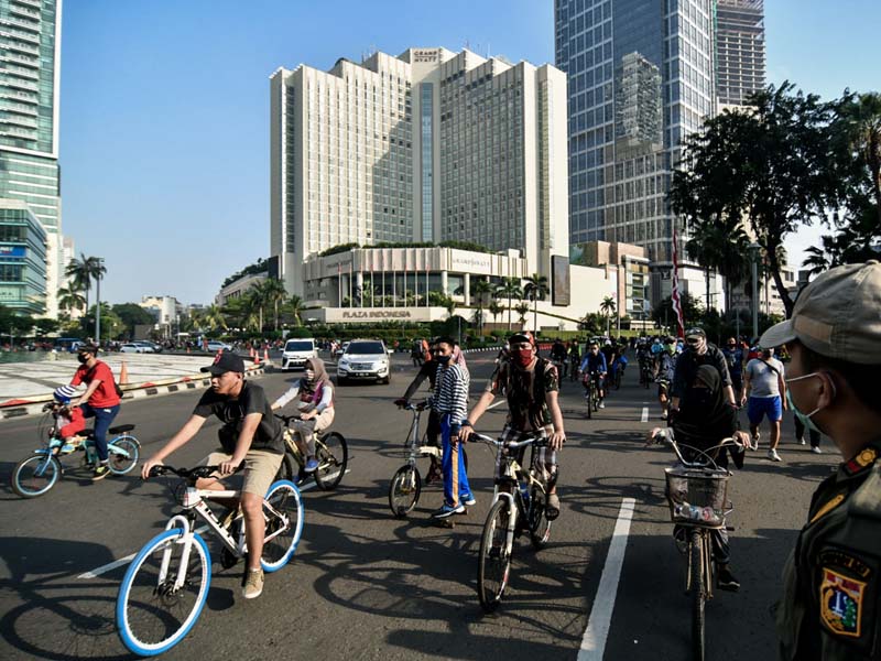 Tetap Berolahraga di Kawasan Bunderan Hotel Indonesia