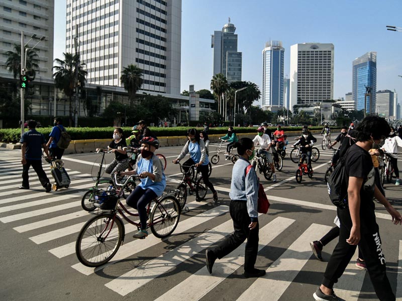 Tetap Berolahraga di Kawasan Bunderan Hotel Indonesia