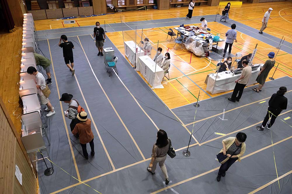 Protokol Kesehatan Pemungutan Suara Pemilu Gubernur Tokyo 