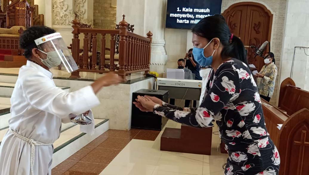 Ibadah di Gereja Terapkan Protokol Kesehatan
