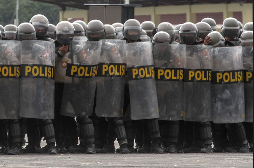 Simulasi Pengamanan Pilkada di Riau