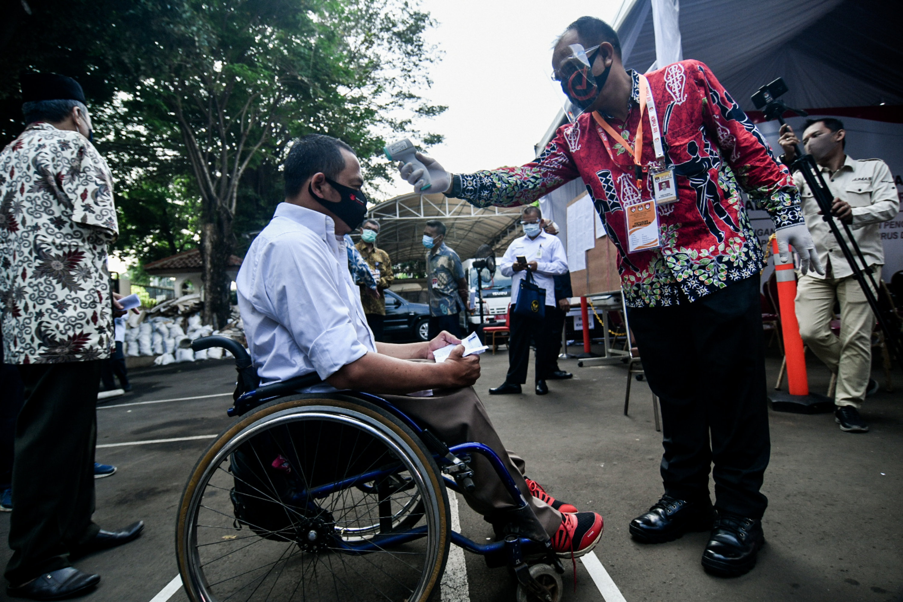 Simulasi Pemungutan Suara di TPS dengan Protokol Kesehatan