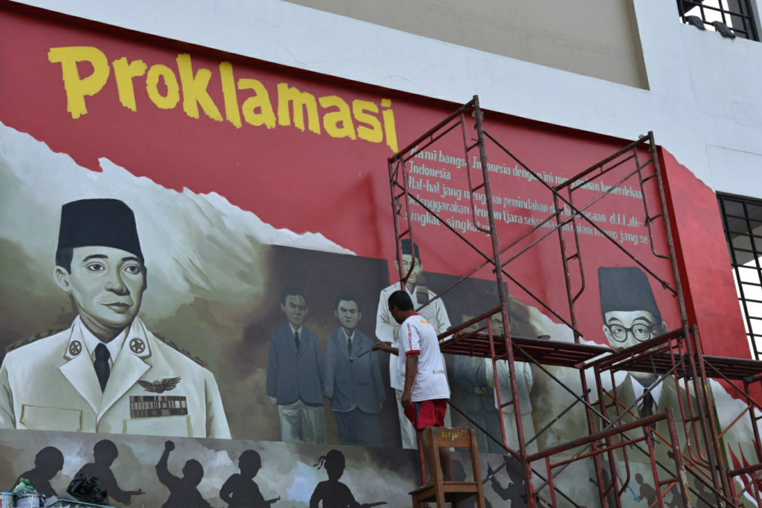 Mural Sambut HUT RI Ke-75