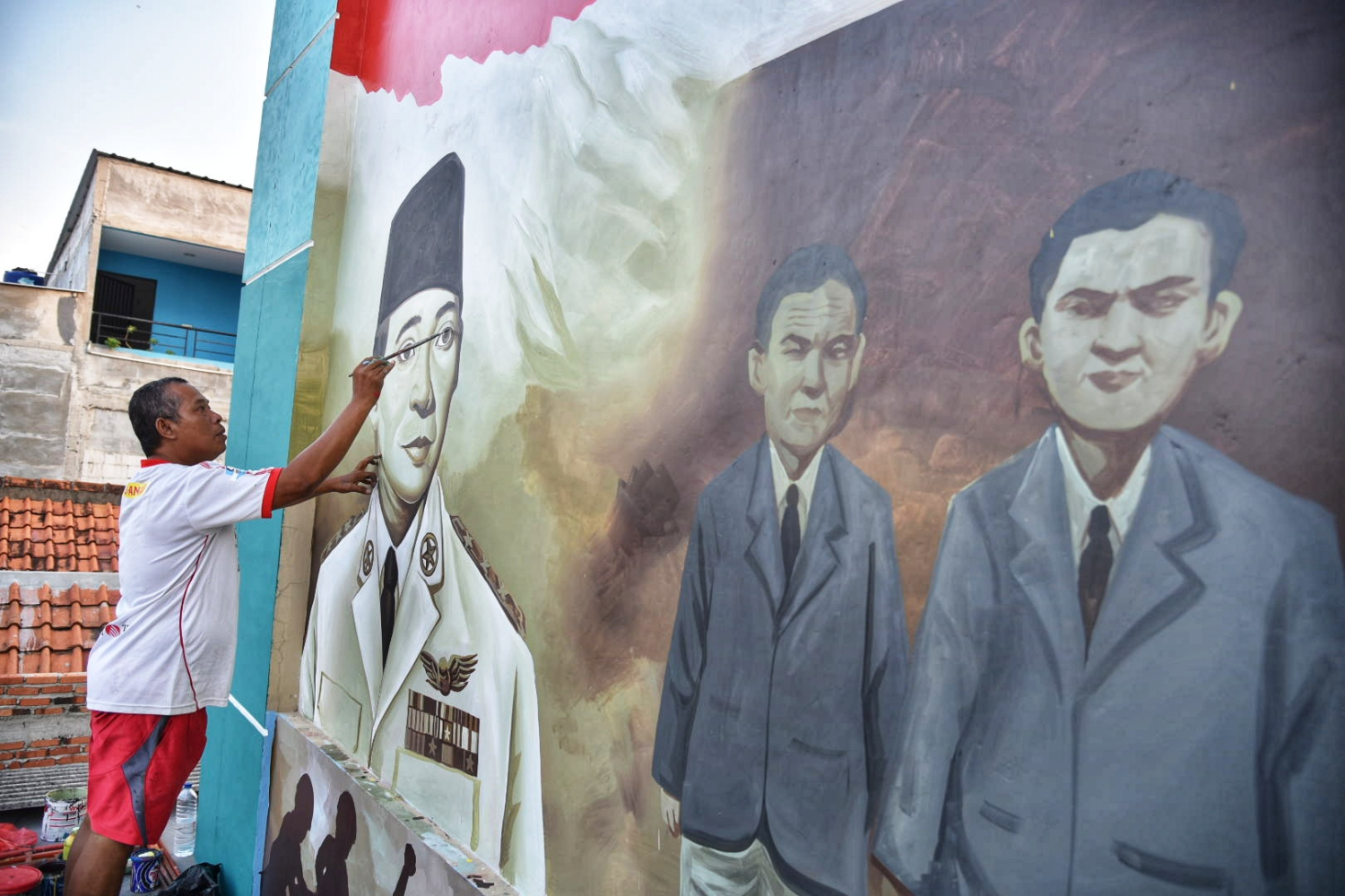 Mural Sambut HUT RI Ke-75