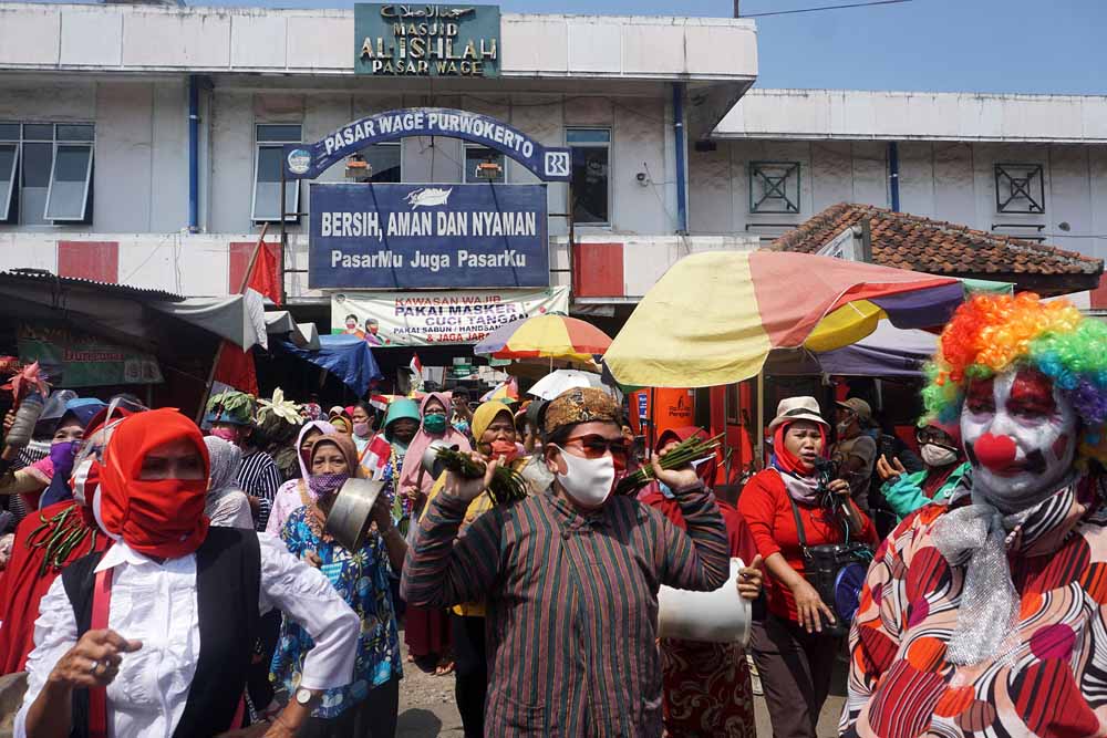 Aksi Pedagang Bebas Covid-19