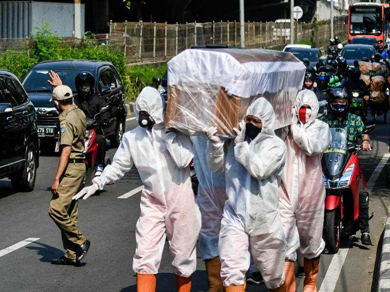  Arak Peti Mati Dalam Sosialisasi Bahaya Virus Covid-19