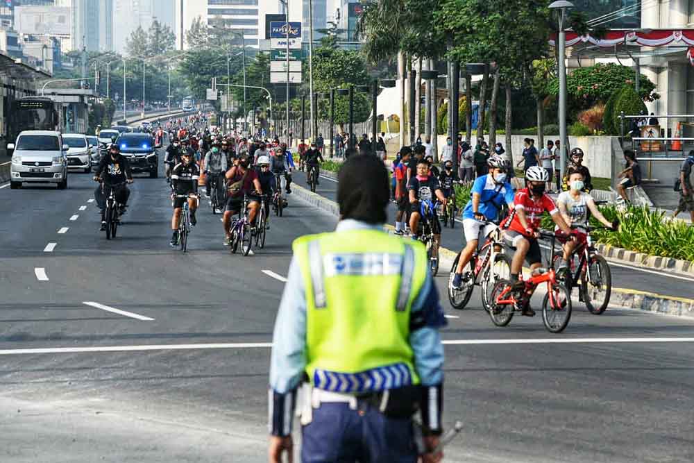 Kawasan Bundaran HI dan Jalan Thamrin Padat