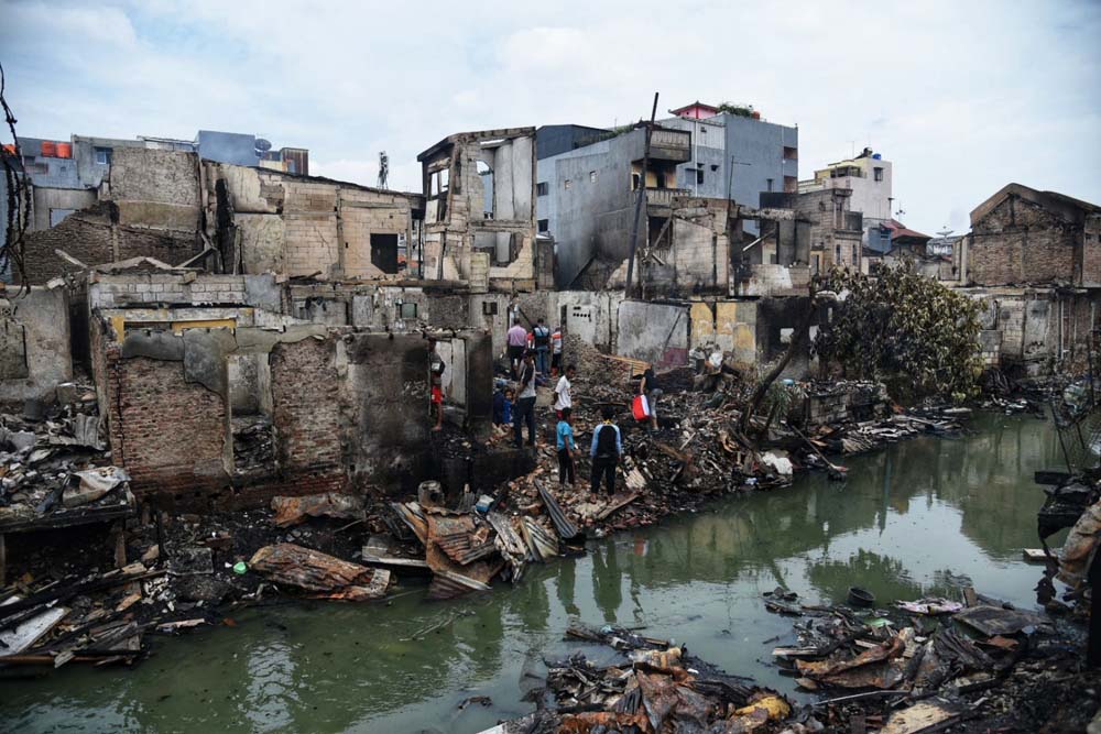Pemukiman Padat Penduduk di Tambora Kembali Terbakar