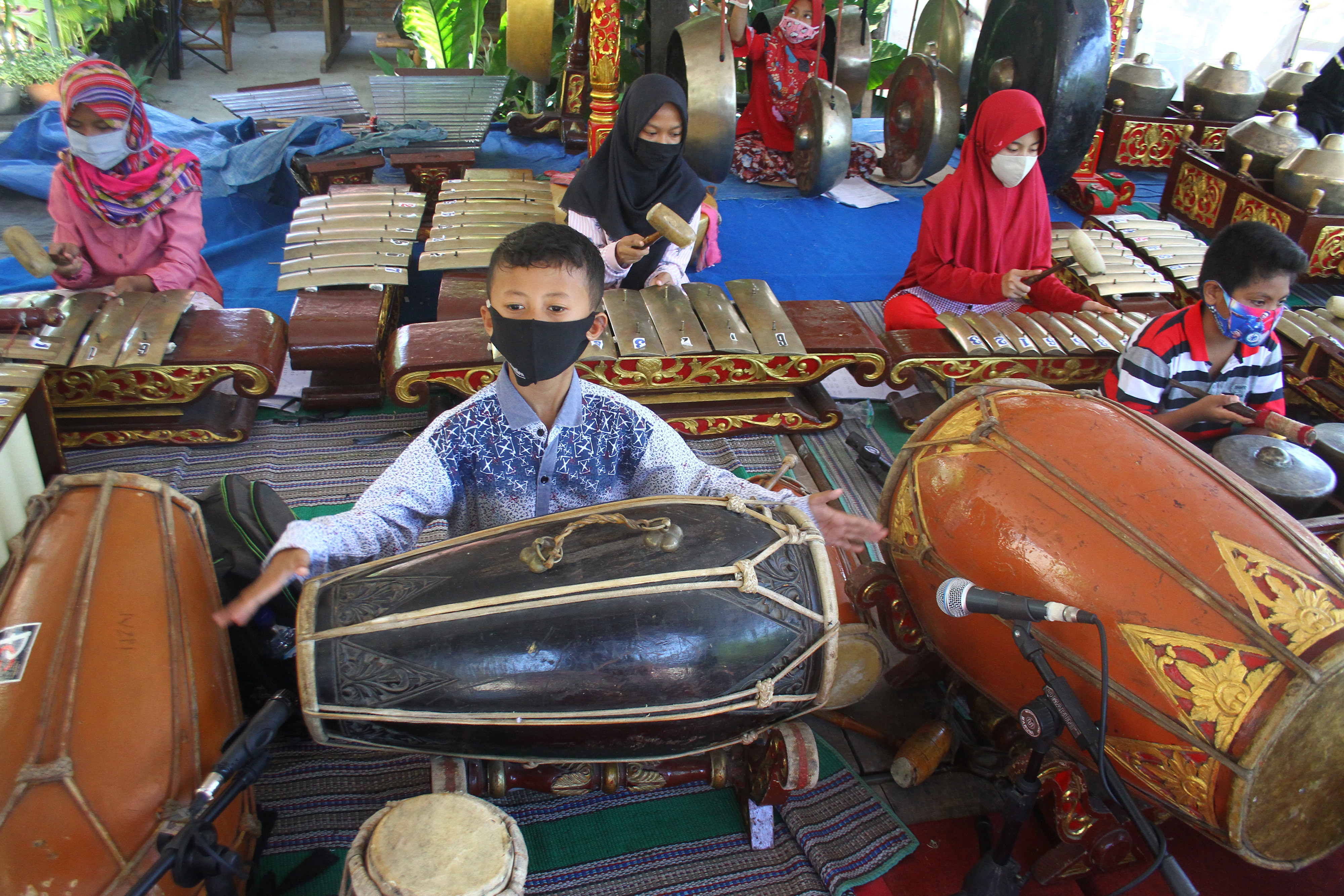 Karawitan Anak Terapkan Protokol Kesehatan