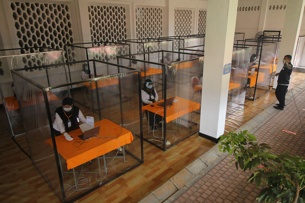 Ujian Seleksi Kompetensi Bidang CPNS di Bilik Khusus