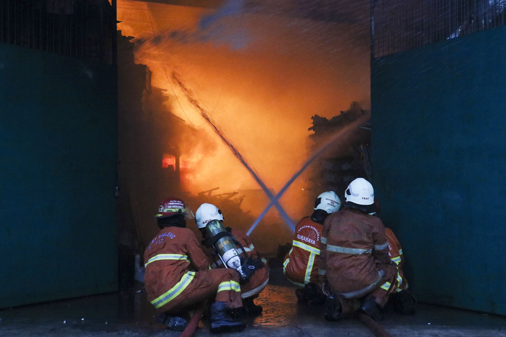 Kebakaran Gudang Mesin Jahit