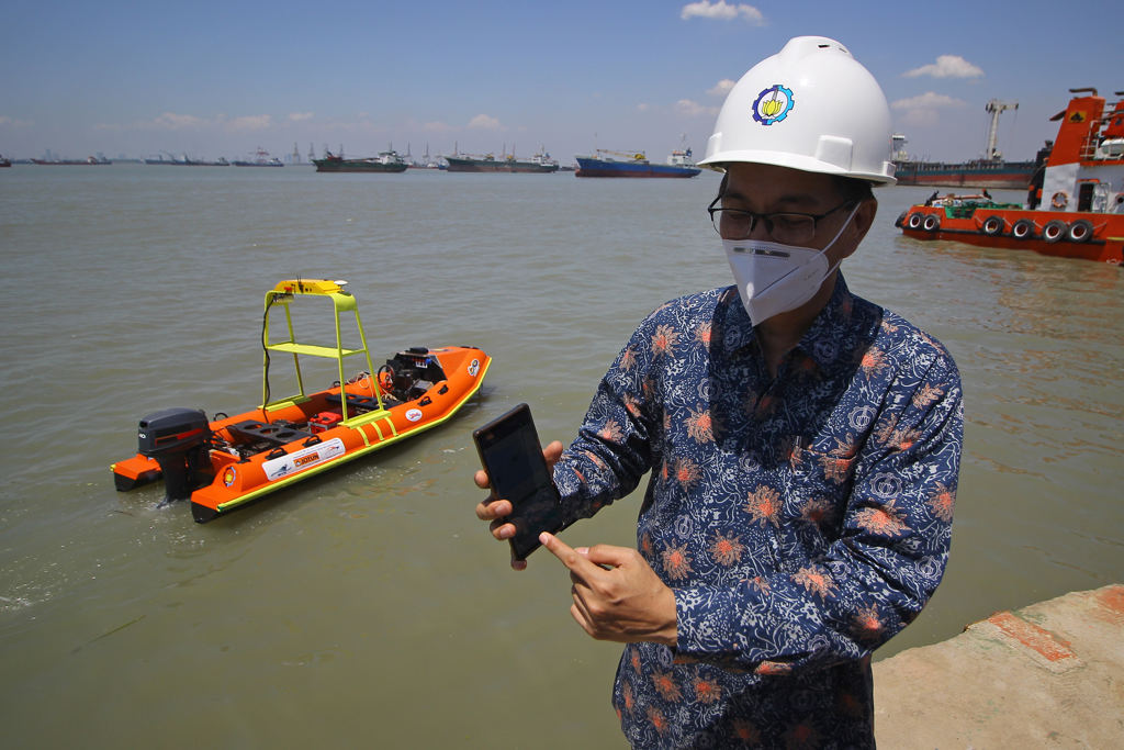 Uji Coba Kapal I-boat ITS