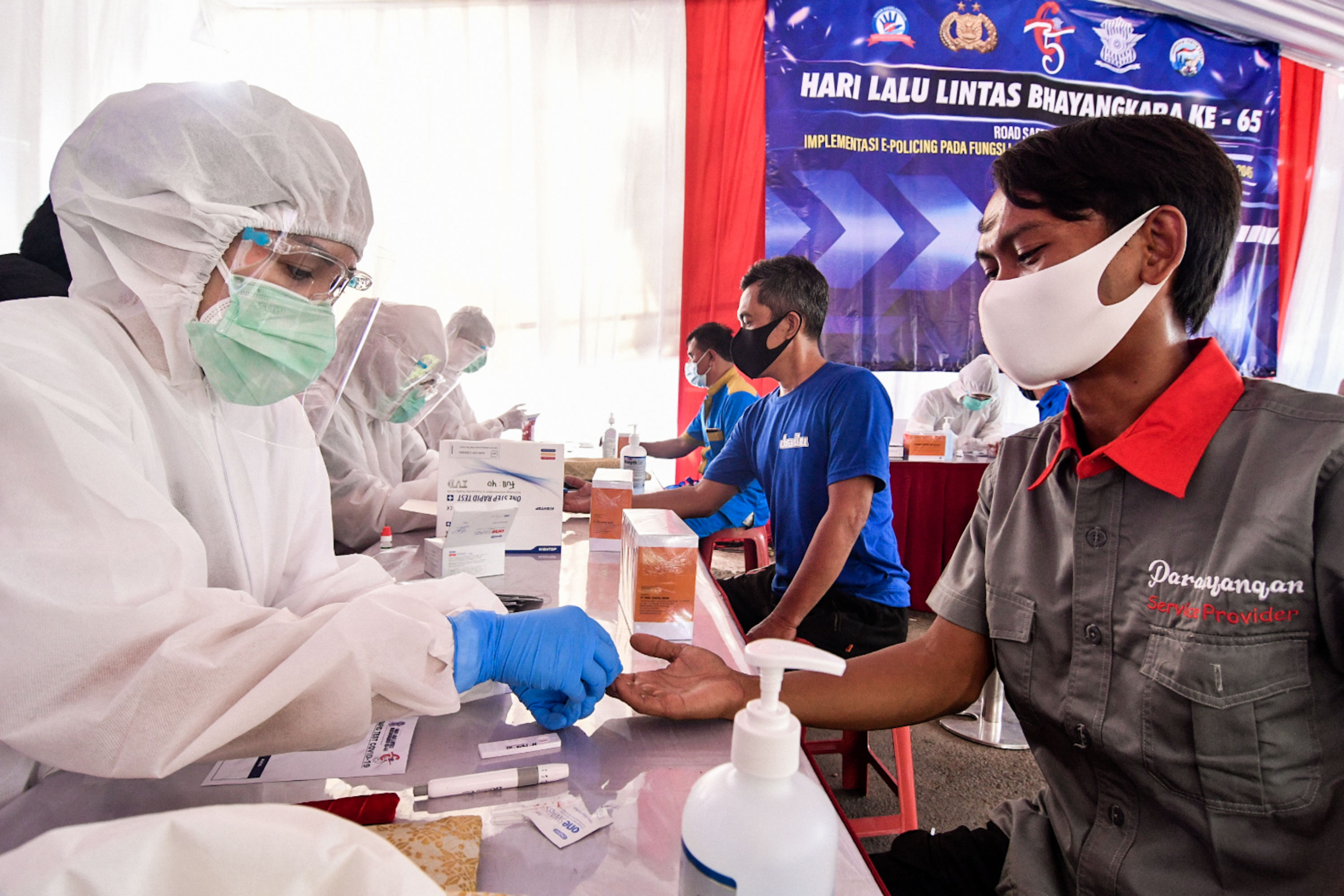 Rapid Test Peringati Hari Lalu Lintas Bhayangkara