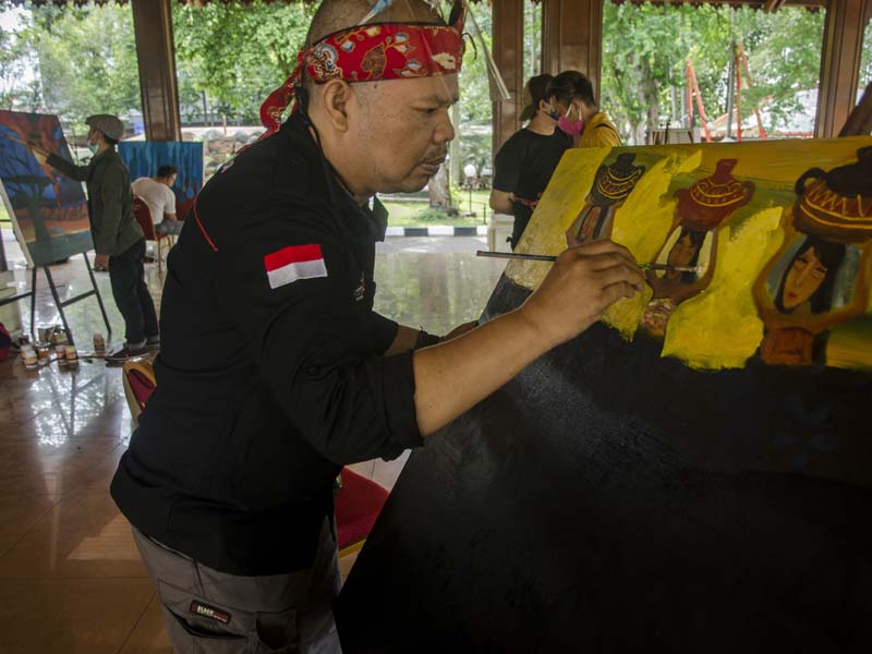 Aksi Melukis Bersama di Cimahi