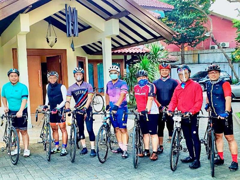 Pramono Anung dan Saleh Husin Gowes Sejauh 60 Km