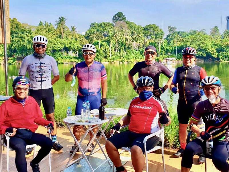 Pramono Anung dan Saleh Husin Gowes Sejauh 60 Km