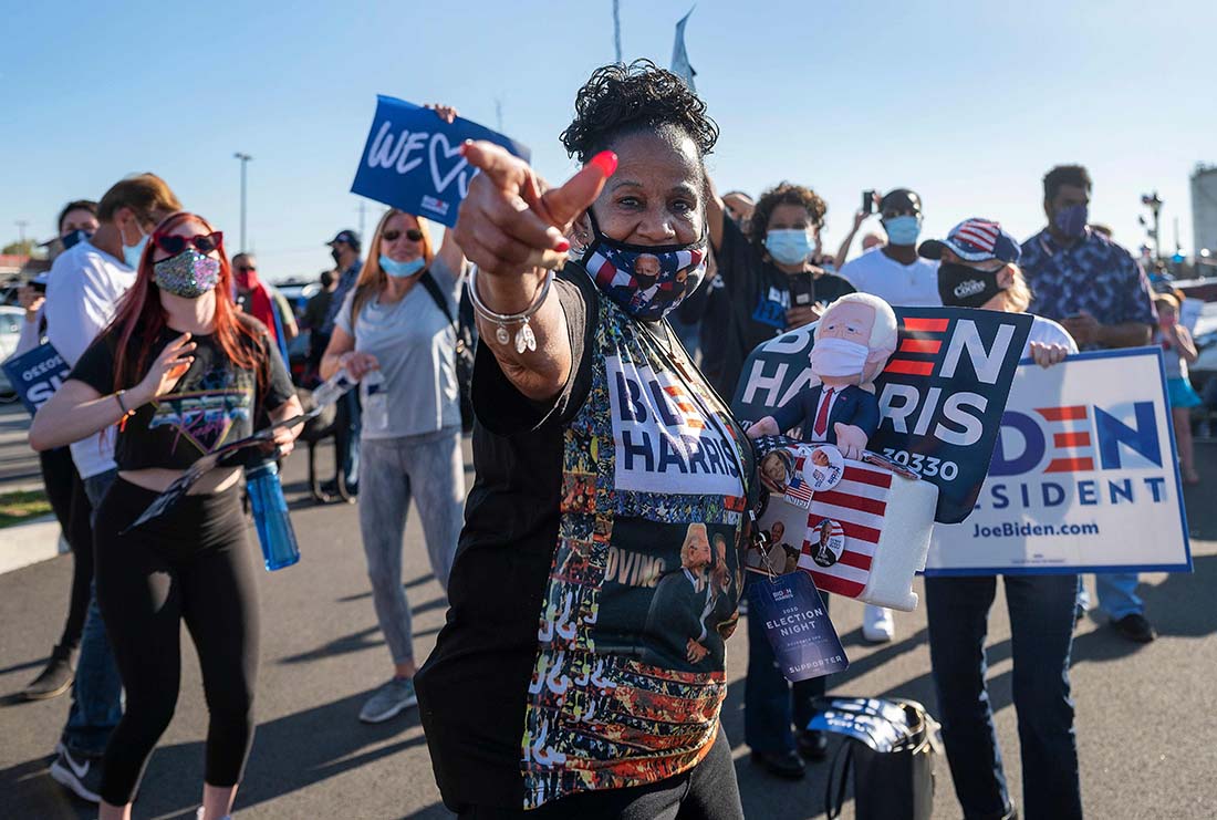 Warga AS Sambut Kemenangan Biden