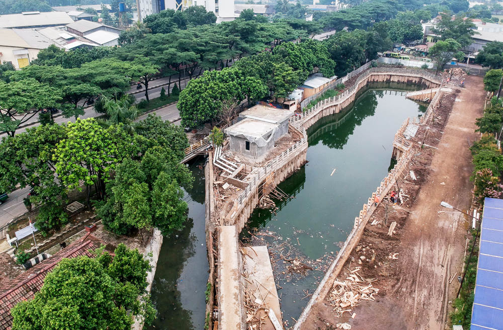 Intensitas Hujan Cukup Tinggi Membuat Banjir di Beji 