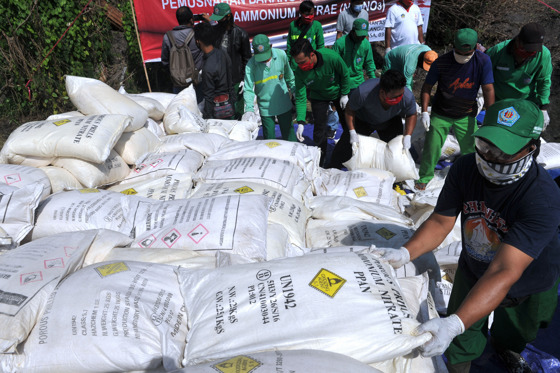 Pemusnahan Barang Rampasan Amonium Nitrat 