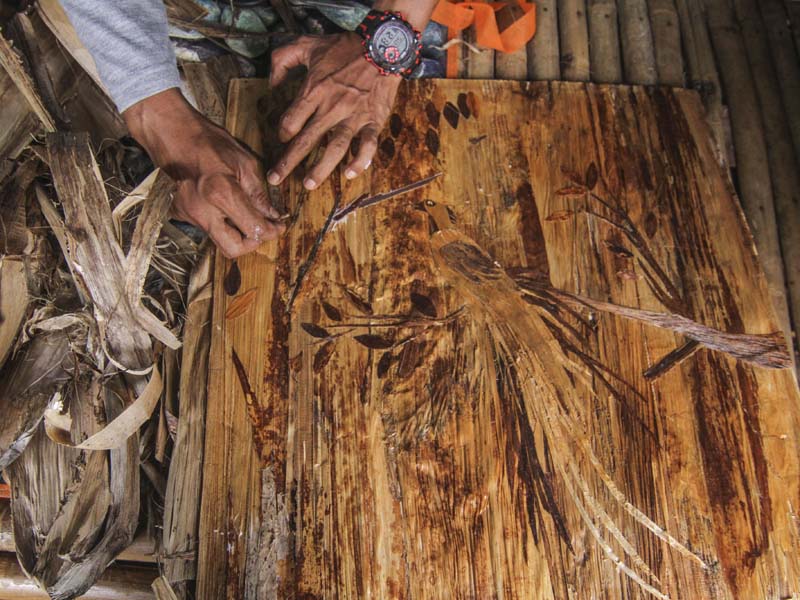 Lukisan Dari Pelepah Pisang