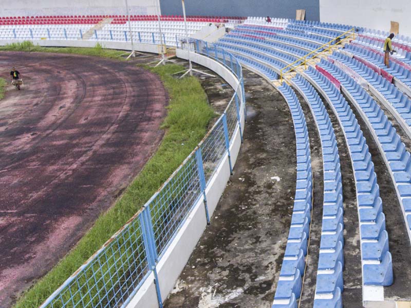 Progres Renovasi Stadion Madya Bumi Sriwijaya