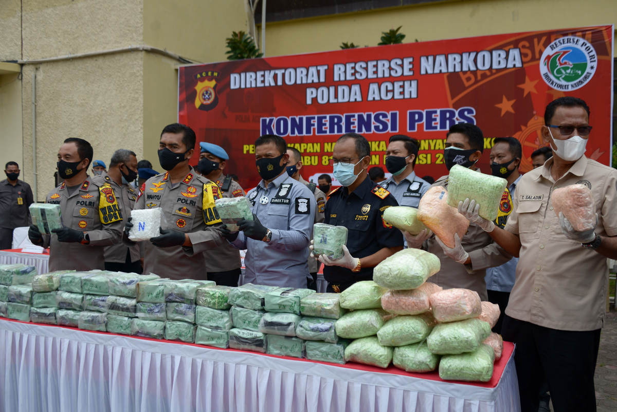 Polda Aceh Bongkar Jaringan Sabu Internasional 
