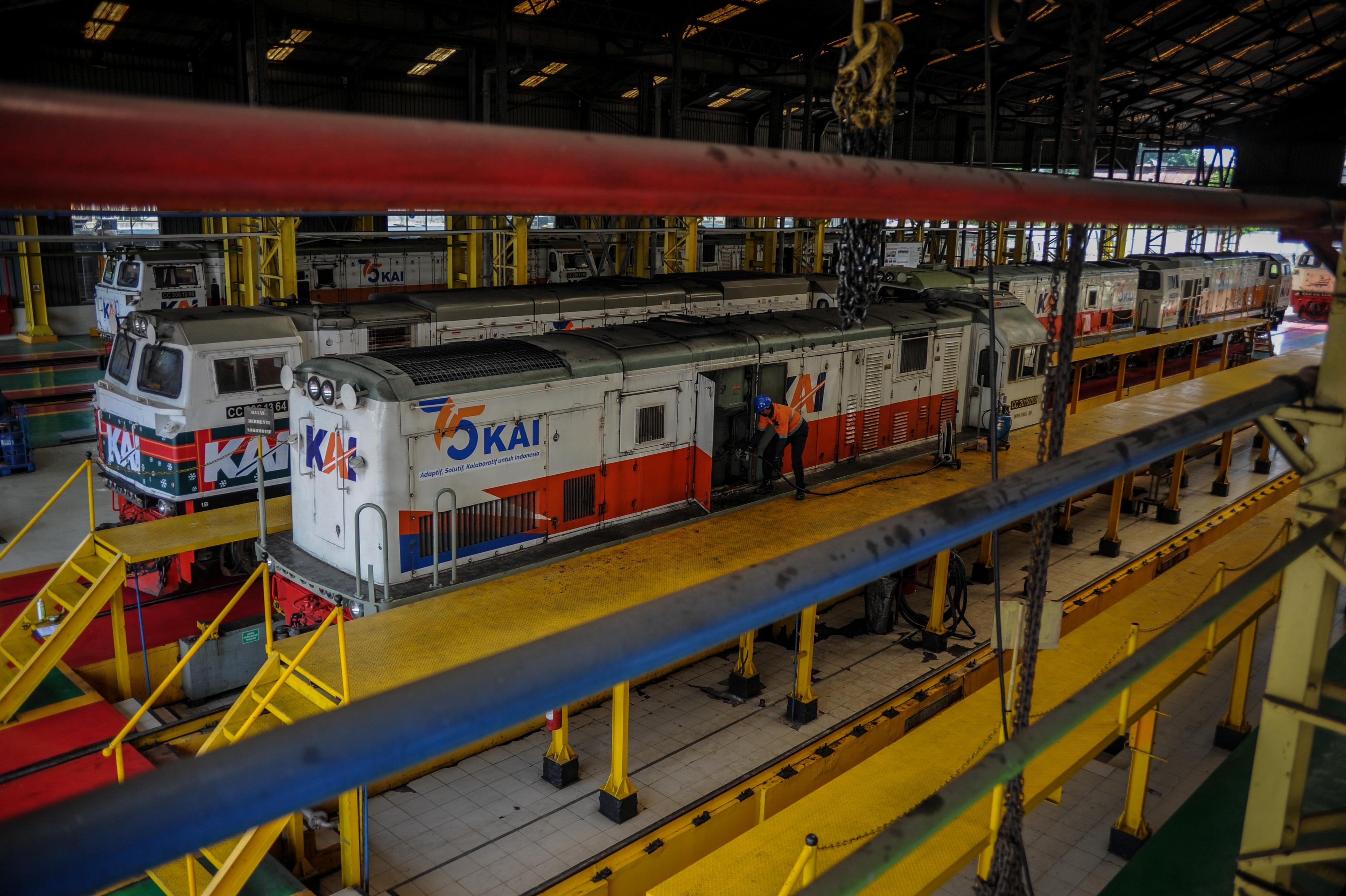 Persiapan  Lokomotif Jelang Nataru