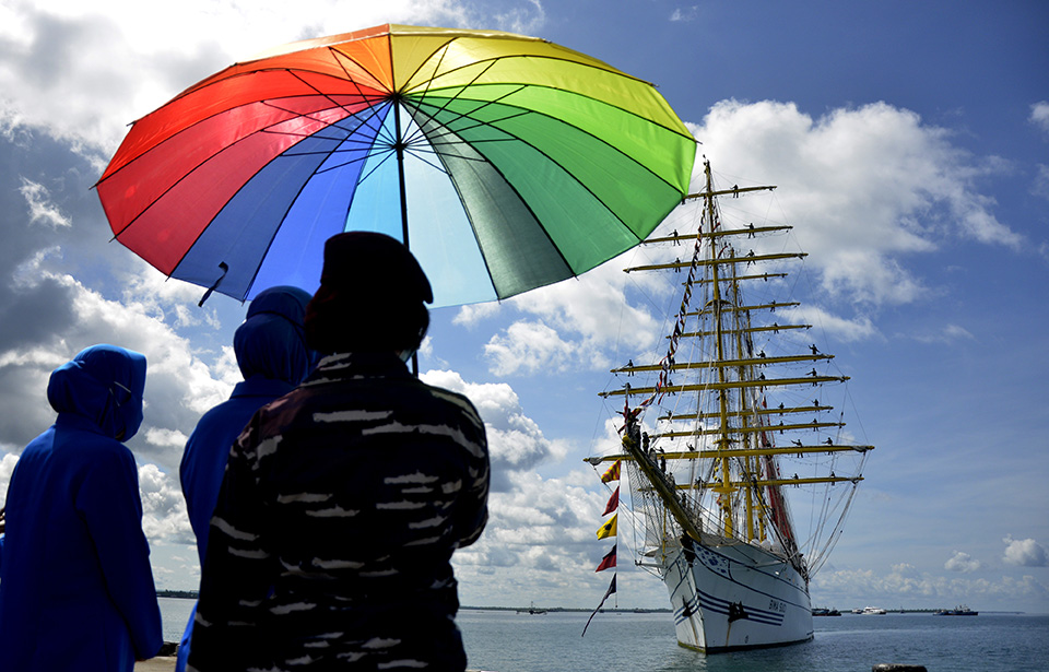 KRI Bima Suci Tiba di Sorong