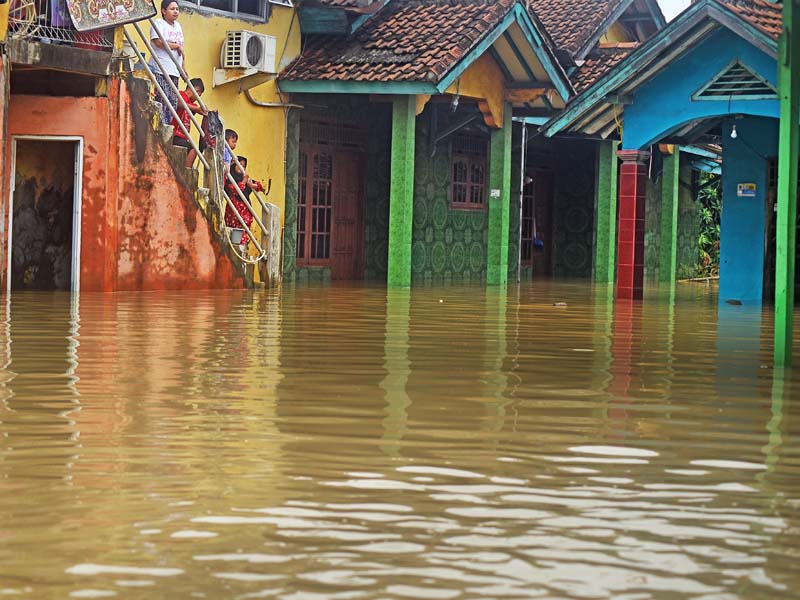 Banjir Akibat Hujan Deras Di Cilegon