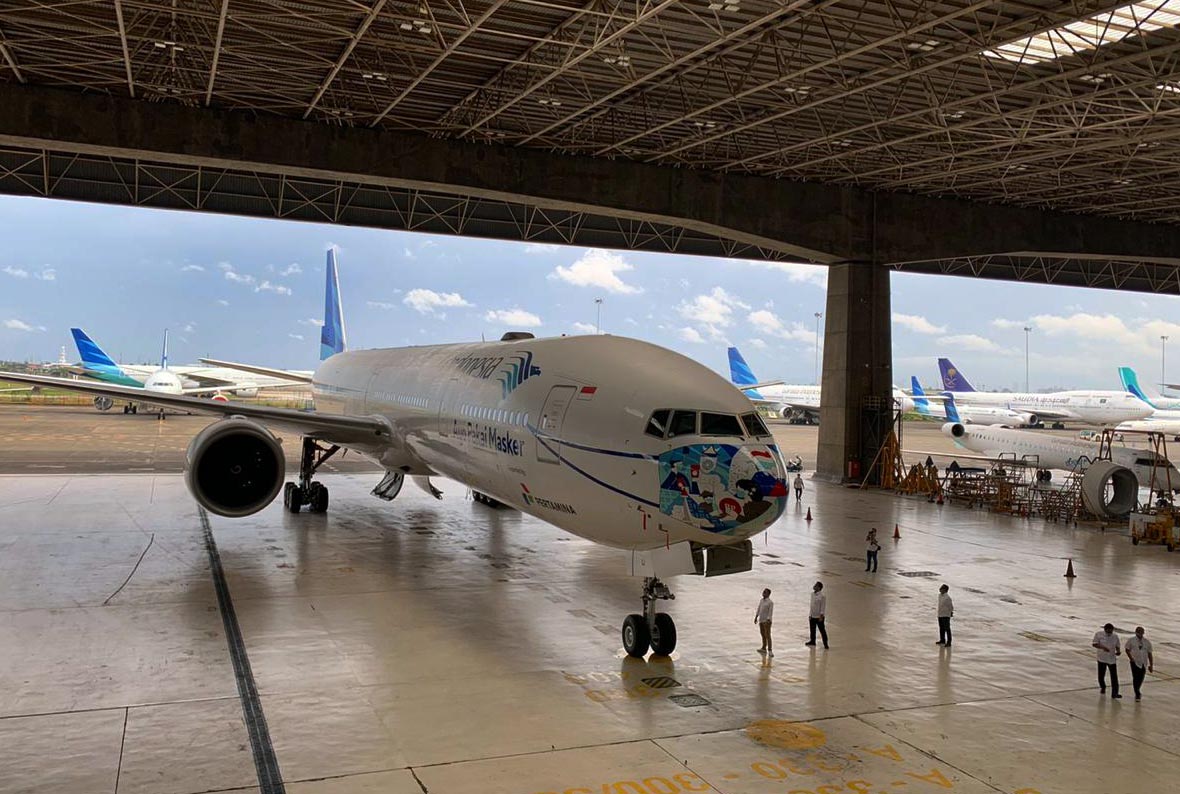 Garuda Indonesia Luncurkan Desain Mask Livery Motif Batik